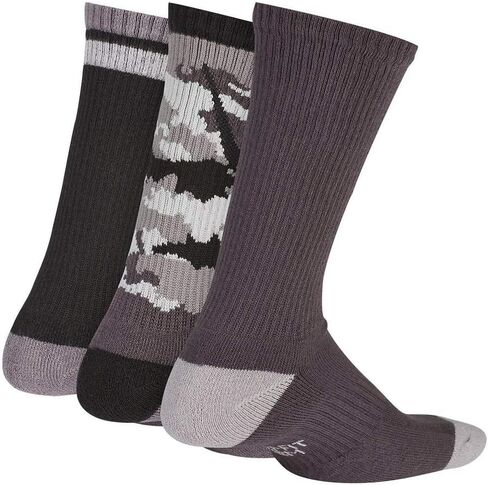 Nike Everyday Cushioned Kids' Crew Socks (3 Pairs) Boys Medium 5Y-7Y, Black Camo in Saudi Arabia