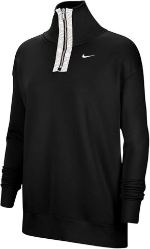 Nike Women's Therma 1/2-Zip Graphic Training Crew CU5710-011 Size M Black/White in Saudi Arabia