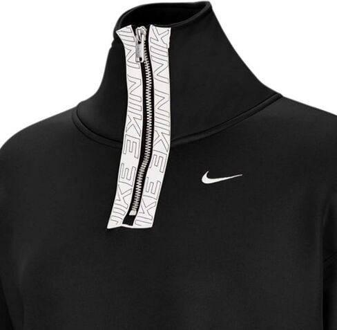 Nike Women's Therma 1/2-Zip Graphic Training Crew CU5710-011 Size M Black/White in Saudi Arabia