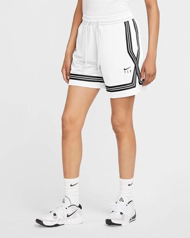 Nike Dri-FIT Swoosh Fly Women's Basketball Shorts CK6599-100 Size 2XL White/Black in Saudi Arabia