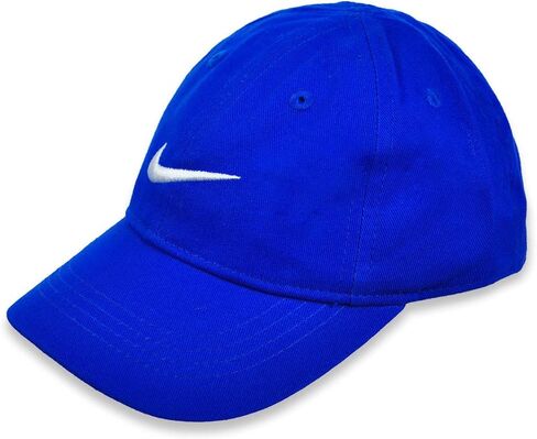 Nike Kid's Adjustable Solid Swoosh Cotton Baseball Cap (Game Royal(7A2319-U89)/White, 2-4T) in Saudi Arabia