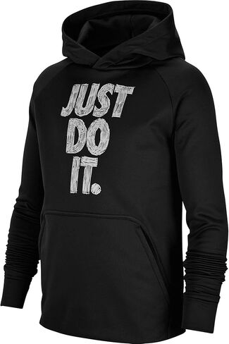 بلوفر بغطاء للرأس للتدريب من Nike Big Boys Therma Graphic (X-Large، أسود/أبيض، x_l) in Kuwait