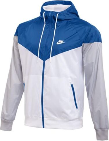 Nike Sportswear Windrunner Hooded Windbreaker Men's Jacket (Royal/White, Medium) in Saudi Arabia