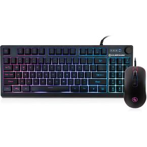 IOGEAR Kaliber Gaming KORONA KORE II Compact Keyboard Combo - Includes 89-Key Zone RGB Keyboard with 10-Key Function and Volume Control Knob, Plus 6200 DPI RGB Gaming Mouse (GKM601) in Saudi Arabia
