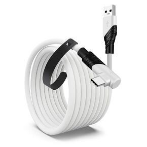 كابل Paobas Link بطول 10 أقدام لأجهزة Quest2/Quest VR، كابل نقل بيانات عالي السرعة USB 3.0 إلى USB C متصل بجهاز كمبيوتر الألعاب للعبة Steam VR