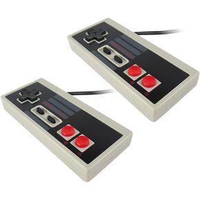USonline911 2 Pack Classic سلكي USB وحدة تحكم Gamepad Joypad لـ NES Game Console ألعاب الفيديو Joypad للكمبيوتر الشخصي Mac Windows in Kuwait