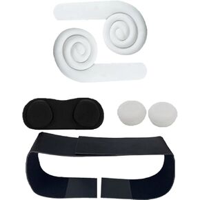 Silicone Ear Muffs+Adjustable Head Strap+Lens Protector Cover+Thumb Rocker Stick Caps Set for Pico 4 VR Headset Accessories in Saudi Arabia