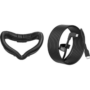 واجهة الوجه SUPERUS وكابل الارتباط (10 أقدام USB C إلى USB C) لـ Quest 2، ملحقات الواقع الافتراضي المتوافقة مع Oculus/Meta Quest 2 in Kuwait