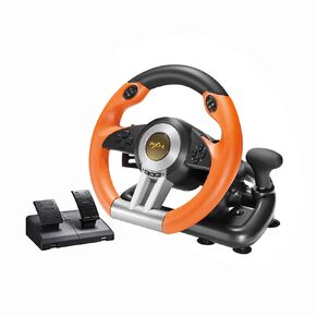 PXN V3 Pro Gaming Steering Wheel with Pedals | Dual Motor Vibration Feedback, Beginner Sim Racing Wheel for PC, PS4, Xbox Series S, Xbox Series X, Xbox One and Switch in Saudi Arabia