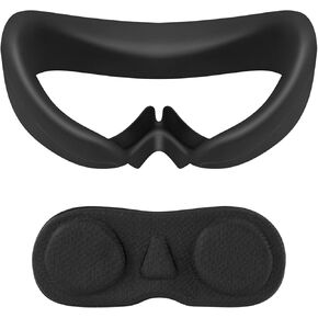 Geekria Sweat Proof Silicone Face Cover Pad Compatible with Pico Neo 4 Protective Lens Cover Accessories, Washable Lightproof Anti-Leakage Fit for Pico Neo 4, Replacement Accessories (Black) in Kuwait