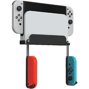 EJGAME Switch OLED Black Steel Mount,Wall Mount Bracket Compatible with Nintendo Switch and Switch OLED