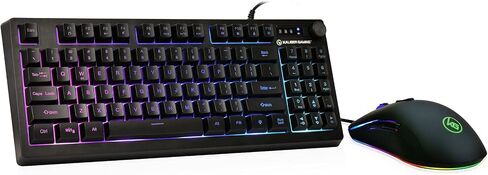 IOGEAR Kaliber Gaming KORONA KORE II Compact Keyboard Combo - Includes 89-Key Zone RGB Keyboard with 10-Key Function and Volume Control Knob, Plus 6200 DPI RGB Gaming Mouse (GKM601) in Saudi Arabia