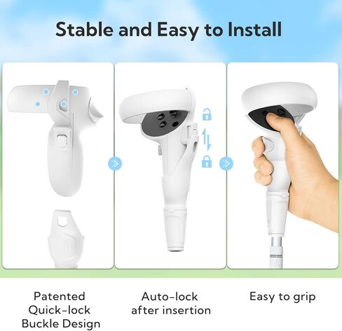 ZYBER Golf Club Attachment for Oculus Quest 2 Accessories, Golf Club Handle Adapter for Meta Quest 2 Controller, Come with Golf Posture Correction Tools, Enhance VR Golf Game Experience in Kuwait