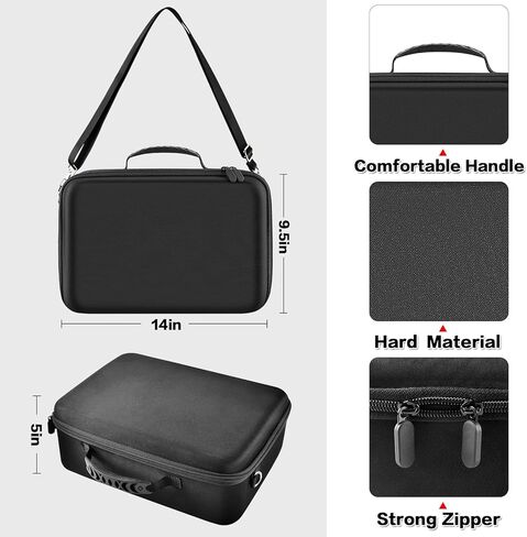 PAIYULE Carrying Case for Meta for Quest 3/ Oculus Quest 2 Advanced All-in-One Virtual Reality Headset/Touch Controllers/Elite Strap VR2 Accessories with Silicone Face Cover, Lens Protector-Black in Kuwait