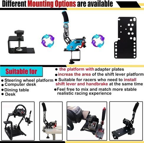 Obokidly Upgrade USB Handbrake Support G920 Compatible With XBOX ONE/XBOX ONE S For Simracing Game Sim Rig With Clamp Also Suitable For PC (Black) in Kuwait