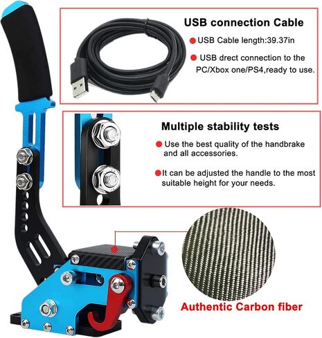 Obokidly Upgrade USB Handbrake Support G920 Compatible With XBOX ONE/XBOX ONE S For Simracing Game Sim Rig With Clamp Also Suitable For PC (Black) in Kuwait