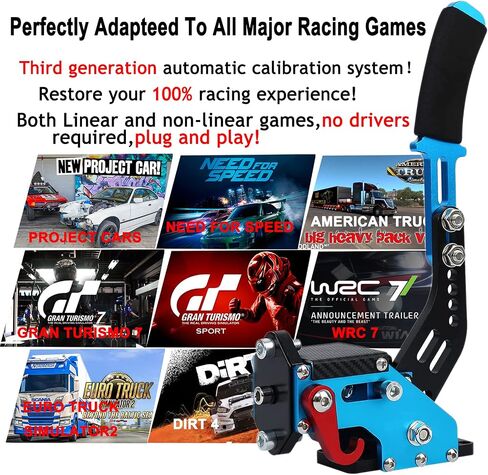 Obokidly Upgrade USB Handbrake Support G920 Compatible With XBOX ONE/XBOX ONE S For Simracing Game Sim Rig With Clamp Also Suitable For PC (Black) in Kuwait