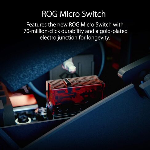 ASUS ROG Keris Lightweight FPS Optical Gaming Mouse with ROG Paracord Soft Cable, Specially-Tuned ROG 16,000 dpi Sensor, Exclusive Push-fit Switch Socket Design, PBT L/R Keys in Kuwait