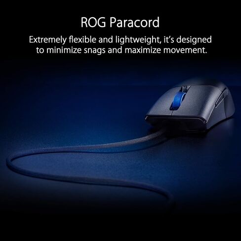 ASUS ROG Keris Lightweight FPS Optical Gaming Mouse with ROG Paracord Soft Cable, Specially-Tuned ROG 16,000 dpi Sensor, Exclusive Push-fit Switch Socket Design, PBT L/R Keys in Kuwait