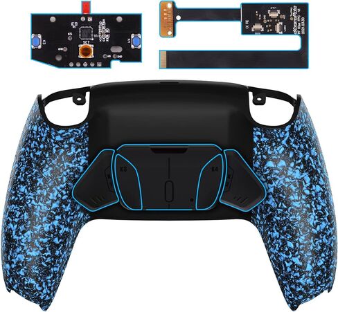 eXtremeRate White Rubberized Grip Programable RISE4 Remap Kit for PS5 Controller BDM 010 & BDM 020, Upgrade Board & Redesigned Back Shell & 4 Back Buttons for PS5 Controller - Controller NOT Included in Kuwait