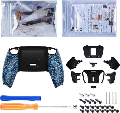 eXtremeRate White Rubberized Grip Programable RISE4 Remap Kit for PS5 Controller BDM 010 & BDM 020, Upgrade Board & Redesigned Back Shell & 4 Back Buttons for PS5 Controller - Controller NOT Included in Kuwait