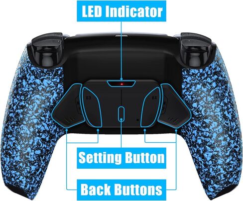 eXtremeRate White Rubberized Grip Programable RISE4 Remap Kit for PS5 Controller BDM 010 & BDM 020, Upgrade Board & Redesigned Back Shell & 4 Back Buttons for PS5 Controller - Controller NOT Included in Kuwait