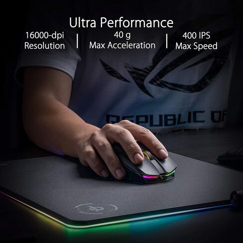 ASUS ROG Chakram Wireless Aura Sync RGB Gaming Mouse Optical Sensor 16000 DPI in Saudi Arabia