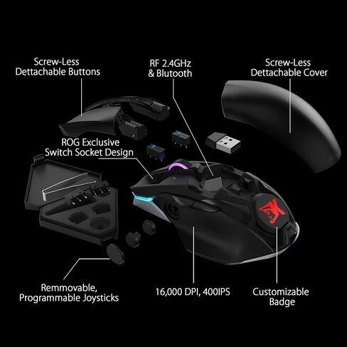 ASUS ROG Chakram Wireless Aura Sync RGB Gaming Mouse Optical Sensor 16000 DPI in Saudi Arabia
