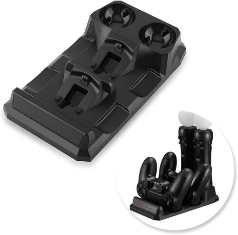 4 in 1 USB Charging Dock Station Charger Docking Cradle Stand for PS4 for Playstation 4 Slim/Pro PS Move Controller in Saudi Arabia
