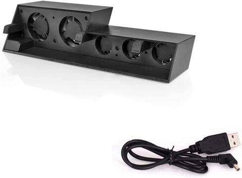 PS4 Cooling Fan 5 Fan System Station PS4 Turbo Fan USB External PS4 Cooler Temperature Control Cooling Fans - axGear in Saudi Arabia
