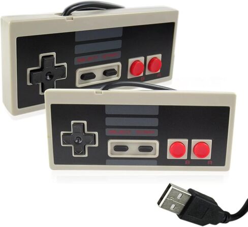 USonline911 2 Pack Classic Wired USB Controller Gamepad Joystick for NES Game Console Video Gaming Joypad for PC Mac Computer Windows in Saudi Arabia