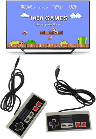 USonline911 2 Pack Classic Wired USB Controller Gamepad Joystick for NES Game Console Video Gaming Joypad for PC Mac Computer Windows in Saudi Arabia
