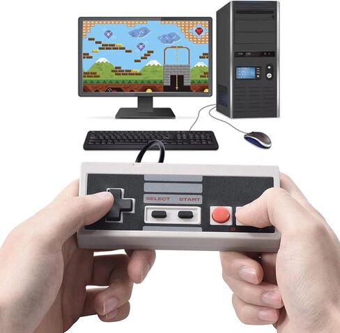 USonline911 2 Pack Classic Wired USB Controller Gamepad Joystick for NES Game Console Video Gaming Joypad for PC Mac Computer Windows in Saudi Arabia