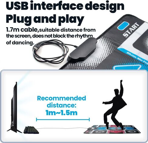 OSTENT USB Non-Slip Dancing Step Dance Mat Pad Blanket for PC Laptop Computer Video Game in Saudi Arabia