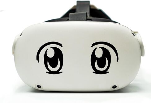 CloudCave Anime Stickers - Vinyl Transfer Anime Eye Decals for Oculus Quest 2 Headset, Playstation VR 2, or Other VR Headsets w/White Background - Removable Decal for Laptop, Car, Wall & More in Saudi Arabia