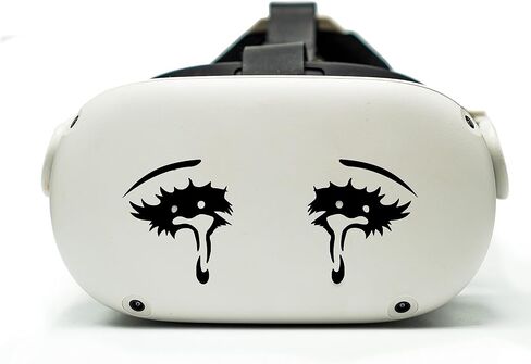 CloudCave Anime Stickers - Vinyl Transfer Anime Eye Decals for Oculus Quest 2 Headset, Playstation VR 2, or Other VR Headsets w/White Background - Removable Decal for Laptop, Car, Wall & More in Saudi Arabia