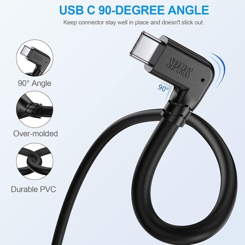 واجهة الوجه SUPERUS وكابل الارتباط (10 أقدام USB C إلى USB C) لـ Quest 2، ملحقات الواقع الافتراضي المتوافقة مع Oculus/Meta Quest 2 in Kuwait