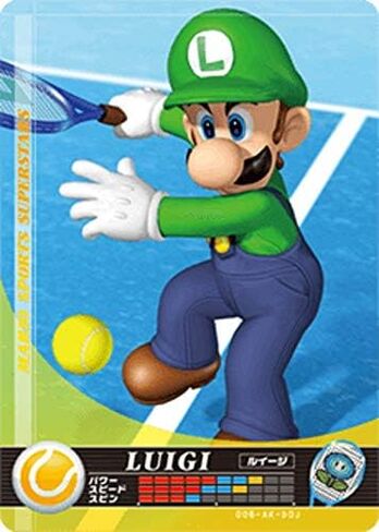 Nintendo Mario Sports Superstars Amiibo Card Tennis Luigi for Nintendo Switch, Wii U, and 3DS in Kuwait