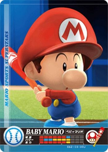 Nintendo Mario Sports Superstars Amiibo Card Baseball Baby Mario for Nintendo Switch, Wii U, and 3DS in Saudi Arabia