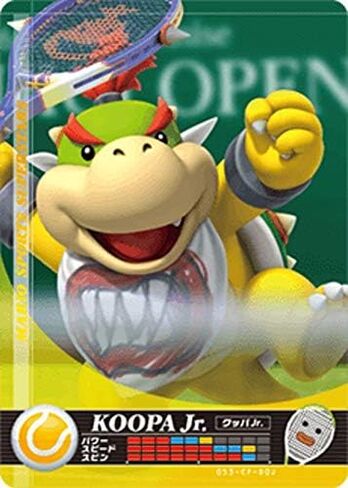 Nintendo Mario Sports Superstars Amiibo Card Tennis Bowser Jr. for Nintendo Switch, Wii U, and 3DS in Saudi Arabia