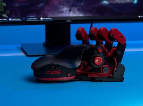 AZERON Cyborg Gaming Keypad – One Handed for PC – with Analog Thumbstick and 29 Programmable Keys – 3D Printed Customized – for Righties (Galaxy Purple) in Saudi Arabia