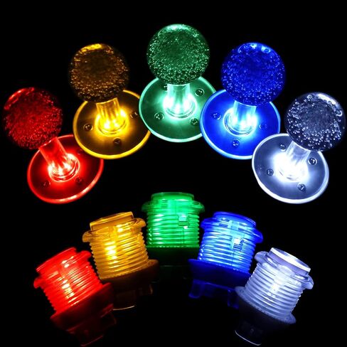 SJ@JX Arcade Game Controller USB Encoder DIY Kit LED Cherry MX Microswitch Lamp Button 4-8way LED Joystick Gamepad Code Board for Xbox 360 Nintendo Switch Hit Box Raspberry Pi PS3 PC Andriod in Saudi Arabia