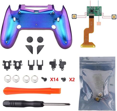 eXtremeRate Black Dawn 2.0 FlashShot Trigger Stop Remap Kit for PS4 CUH-ZCT2 Controller, Upgrade Board & Redesigned Back Shell & Back Buttons & Trigger Lock for ps4 Controller JDM 040/050/055 in Kuwait