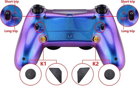 eXtremeRate Black Dawn 2.0 FlashShot Trigger Stop Remap Kit for PS4 CUH-ZCT2 Controller, Upgrade Board & Redesigned Back Shell & Back Buttons & Trigger Lock for ps4 Controller JDM 040/050/055 in Kuwait