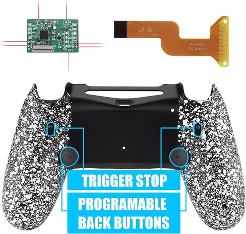 eXtremeRate Black Dawn 2.0 FlashShot Trigger Stop Remap Kit for PS4 CUH-ZCT2 Controller, Upgrade Board & Redesigned Back Shell & Back Buttons & Trigger Lock for ps4 Controller JDM 040/050/055 in Kuwait