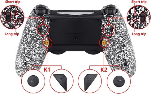 eXtremeRate Black Dawn 2.0 FlashShot Trigger Stop Remap Kit for PS4 CUH-ZCT2 Controller, Upgrade Board & Redesigned Back Shell & Back Buttons & Trigger Lock for ps4 Controller JDM 040/050/055 in Kuwait