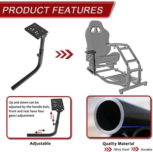 Supllueer Racing Simulator Cockpit Stand Gear Lever Accessories,for Our Racing Game Simulator Stand fit Logitech G25 G27 G29 G920 G923 Thrustmaster Fanatec, NO Handbrake Shifter in Kuwait