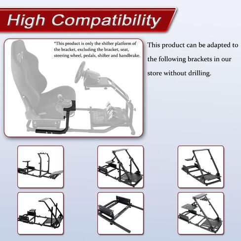 Supllueer Racing Simulator Cockpit Stand Gear Lever Accessories,for Our Racing Game Simulator Stand fit Logitech G25 G27 G29 G920 G923 Thrustmaster Fanatec, NO Handbrake Shifter in Kuwait
