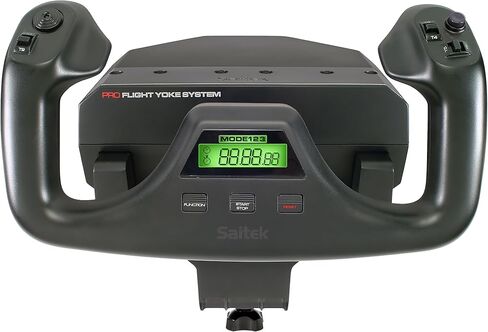 Logitech G PRO Flight Yoke System, Professional Simulation Yoke and Throttle Quadrant, 3 Modes, 75 Programmable Controls, Configurable Throttle Knobs, Steel Shaft, USB, PC - Black in Saudi Arabia