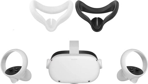 Oculus Quest 2 — 64GB Video — Advanced All-in-One Virtual Reality Headset with 3D Cinematic Sound, White — for Family Holiday VR Gaming Entertainment — 16 Feet USB Type-C Link Cable in Kuwait